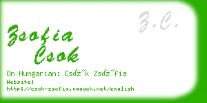 zsofia csok business card